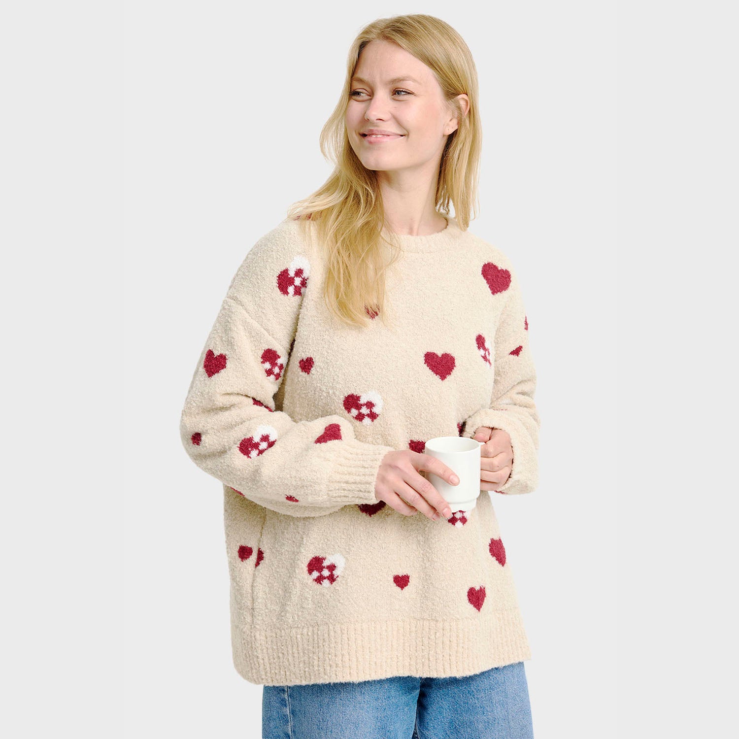 Julehjerte julesweater - Dame